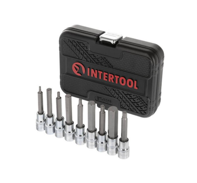 Набір біт HEX, STORM, 1/2", Н4-17, S2 INTERTOOL ET-8406