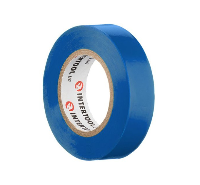 Стрічка ізоляційна 15 м, 17*0.15 мм, синя INTERTOOL IT-0015