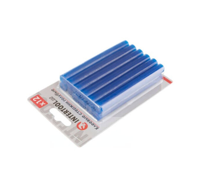 Комплект стрижнів клейових блакитних 11,2*100 мм, 12 од. INTERTOOL RT-1052