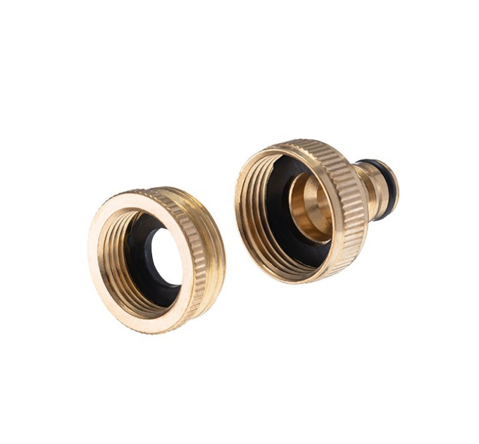 Адаптер латунный на коннектор 1/2" с внутренней резьбой 3/4" и 1" STORM INTERTOOL GE-1211