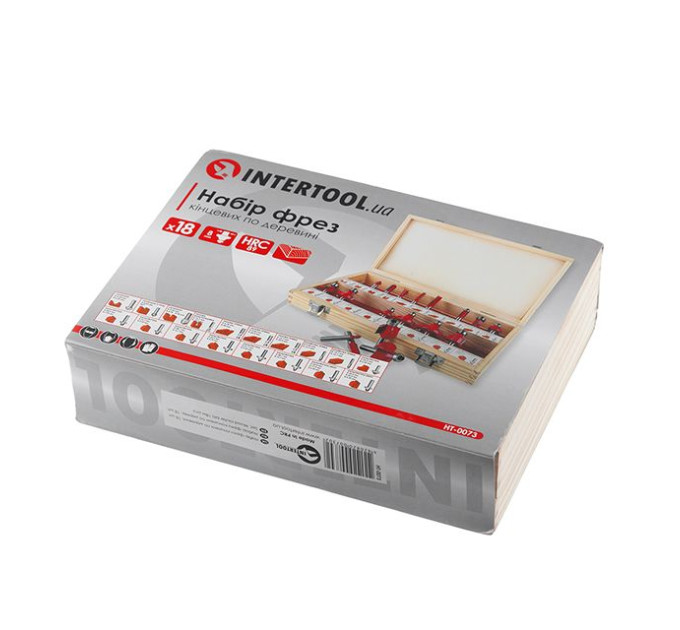набор фрез для древесины, 18 ед. INTERTOOL HT-0073