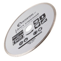 Диск отрезной со сплошной кромкой 180 мм, алмазный 16-18% INTERTOOL CT-3004