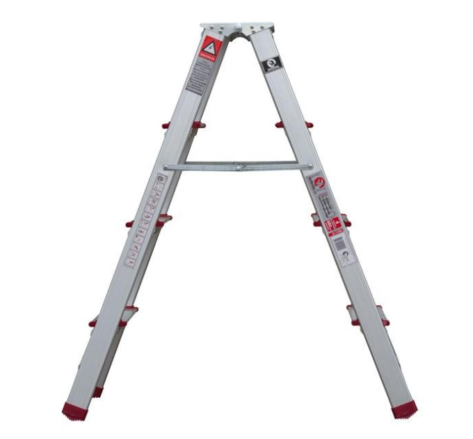 Стременка алюминиевая двухсторонняя, 4 ступеньки, высота 0,8 м INTERTOOL LT-1104