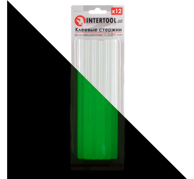 комплект стержней клеевых флуоресцентных 11,2*200 мм, 12 ед. INTERTOOL RT-1038