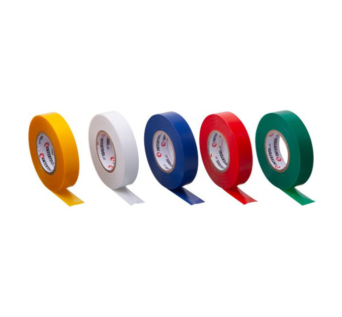 Лента изоляционная 25 м, 17*0,15 мм, цветная (уп. 10 ед.) INTERTOOL IT-0029