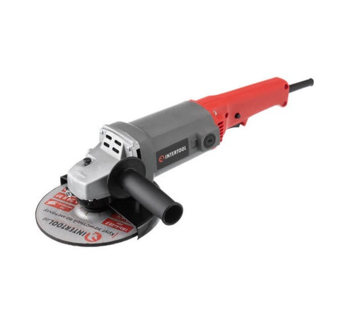 Шлифмашина угловая 1650 Вт, 180 мм, 8000 об/мин, фиксатор INTERTOOL DT-0218