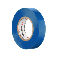Стрічка ізоляційна 20 м, 17*0.15 мм, синя INTERTOOL IT-0020