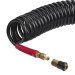 Шланг BLACK M-Flex STORM, 15 м, 8*12 мм, спиральный полиуретановый с поворотным шарниром, латунными быстроразъемными соединениями INTERTOOL PT-1797