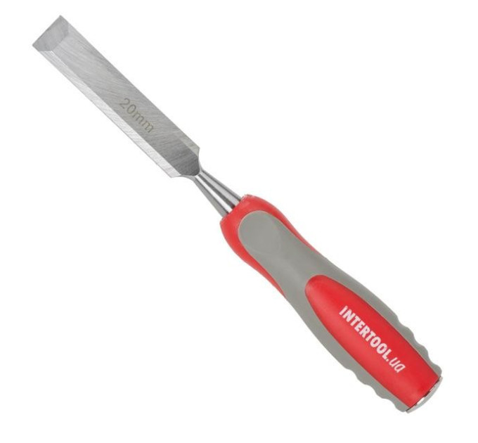 Стамеска 20 мм, Cr-V, двухкомпонентная рукоятка INTERTOOL HT-3520
