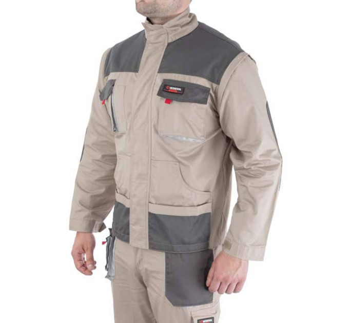 Куртка рабочая 2 в 1, 100% хлопок, плотность 180 г/м², M INTERTOOL SP-3032