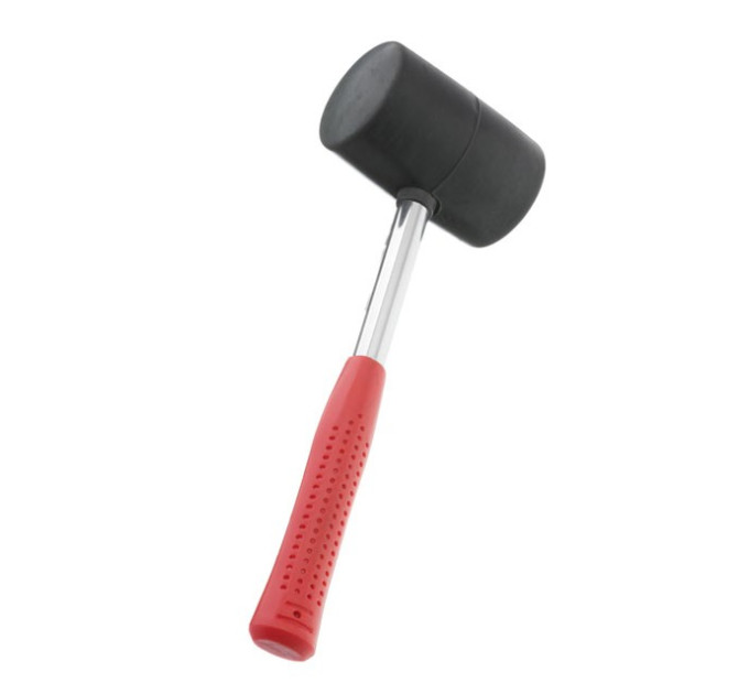 Киевлянка резиновая 680 г, черная резина, металлическая ручка INTERTOOL HT-0232