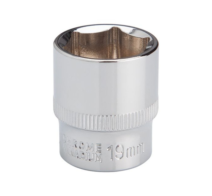 Головка шестигранная STORM 3/8", 19 мм, Cr-V INTERTOOL ET-0419