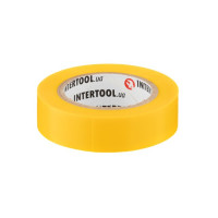 Стрічка ізоляційна 10 м, 17*0.15 мм, жовта INTERTOOL IT-0032