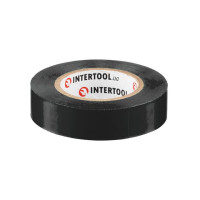Стрічка ізоляційна 15 м, 17*0.15 мм, чорна INTERTOOL IT-0016