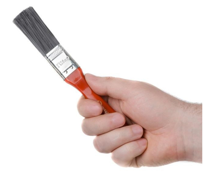 Пензель флейцевий "Лакра", 25*13*54 мм, пластикова ручка INTERTOOL KT-1425