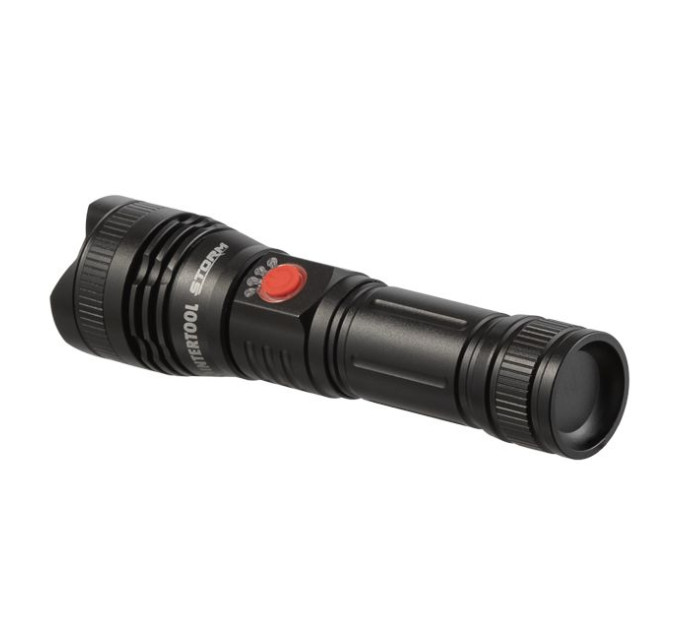 Фонарь ручной 1200 Лм, 3 режима, Alu, STORM INTERTOOL LB-0130