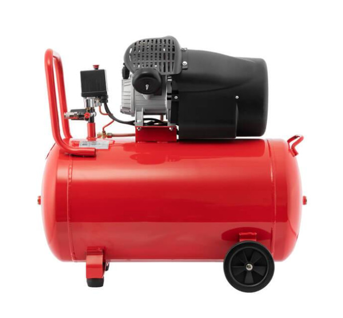 Компрессор 100 л, 2,23 кВт, 220 В, 10 атм, 354 л/мин, 2 цилиндра INTERTOOL PT-0005
