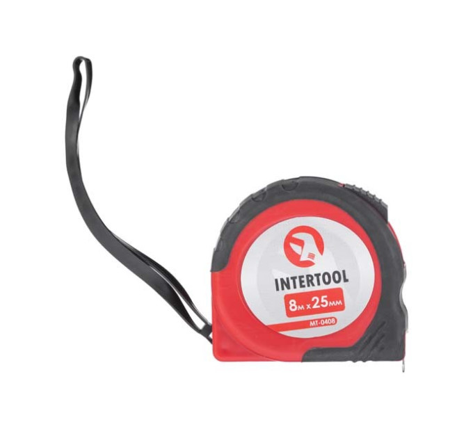 Рулетка з фіксатором 8 м INTERTOOL MT-0408