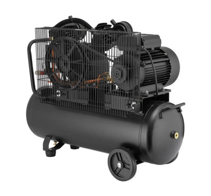 Компрессор STORM, 50 л, 3 кВт, 220 В, 10 атм, 500 л/мин, 2 цилиндра INTERTOOL PT-0016
