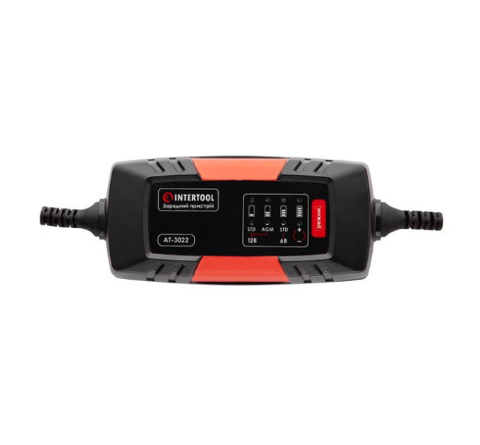 Зарядний пристрій 6, 12 В, 2 А, 230 В, для акумуляторів 1.2-60 Аг INTERTOOL AT-3022