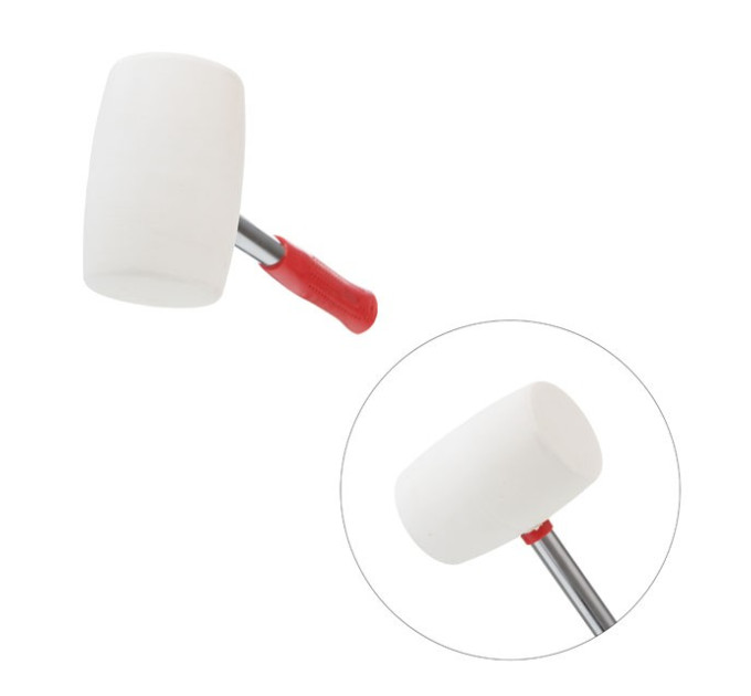 Киянка гумова 680 г, бiла гума, металева ручка INTERTOOL HT-0235