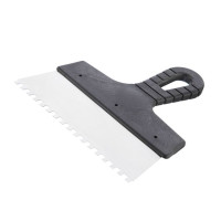 Шпатель из нержавейки 200 мм, с зубом 6*6 мм INTERTOOL KT-2206