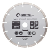 Диск відрізний сегментний 180 мм, алмазний 16-18% INTERTOOL CT-1004