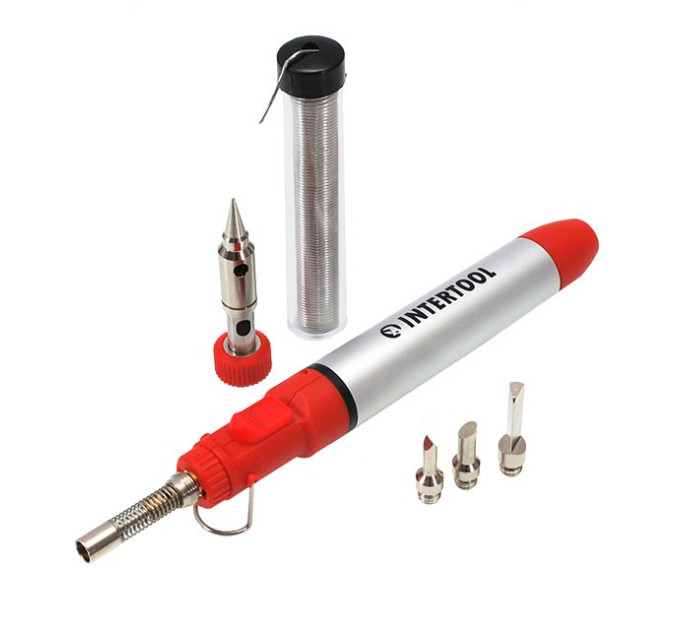 Микропальник 12 мл с комплектом аксессуаров 7 ед. INTERTOOL GB-0005