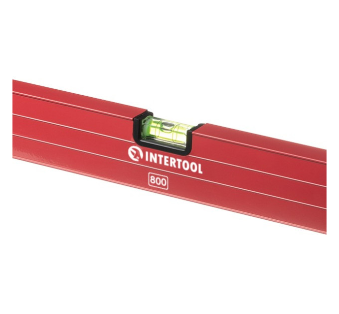 Уровень строительный 800 мм, 3 ячейки INTERTOOL MT-1108
