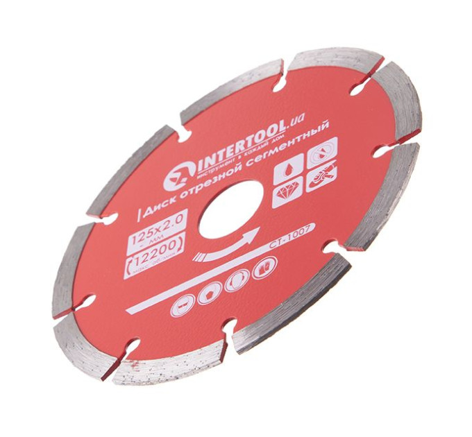 Диск сегментный отрезной 125 мм, алмазный 22-24% INTERTOOL CT-1007
