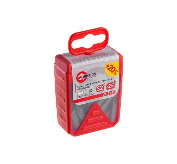 Комплек насадок PZ1*25 мм, 25 од. INTERTOOL VT-5945
