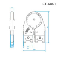 Шарнирный механизм для стремянок (LT-2044) INTERTOOL LT-6001