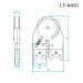 Шарнирный механизм для стремянок (LT-2044) INTERTOOL LT-6001