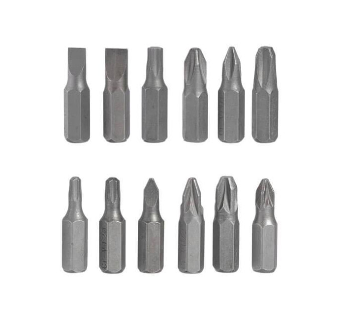 отвертка реверсивная с комплектом насадок 12 ед. INTERTOOL VT-1003