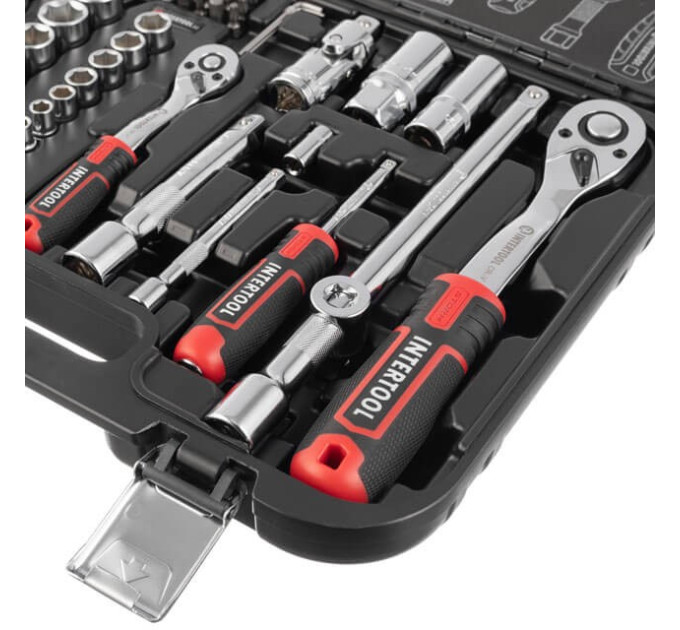 Набор инструментов 73 ед., STORM, 1/2", 1/4", Cr-V INTERTOOL ET-8073