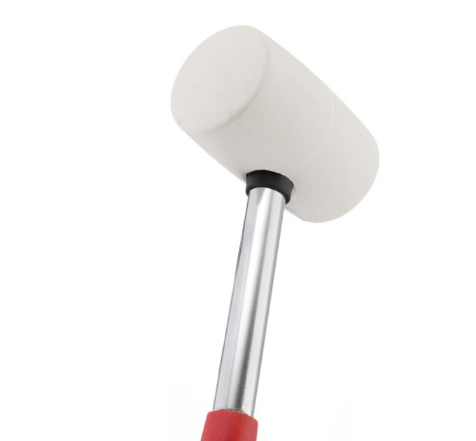 Киянка гумова 450 г, бiла гума, металева ручка INTERTOOL HT-0227