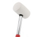 Киянка гумова 450 г, бiла гума, металева ручка INTERTOOL HT-0227