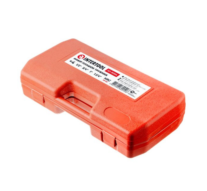Набор плашек для нарезки резьбы 1/2"; 3/4"; 1"; 1 1/4", 4 ед. INTERTOOL SD-8004