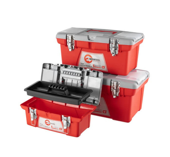 ящиков для инструмента с металлическими замками 3 ед. INTERTOOL BX-0503