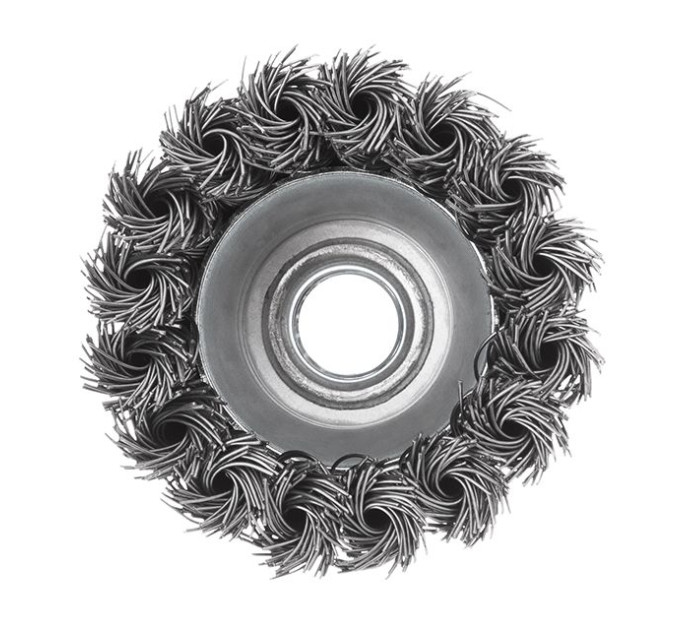 Щітка чашкова 65 мм, для КШМ, М14 (пучки крученого дроту) INTERTOOL BT-2065