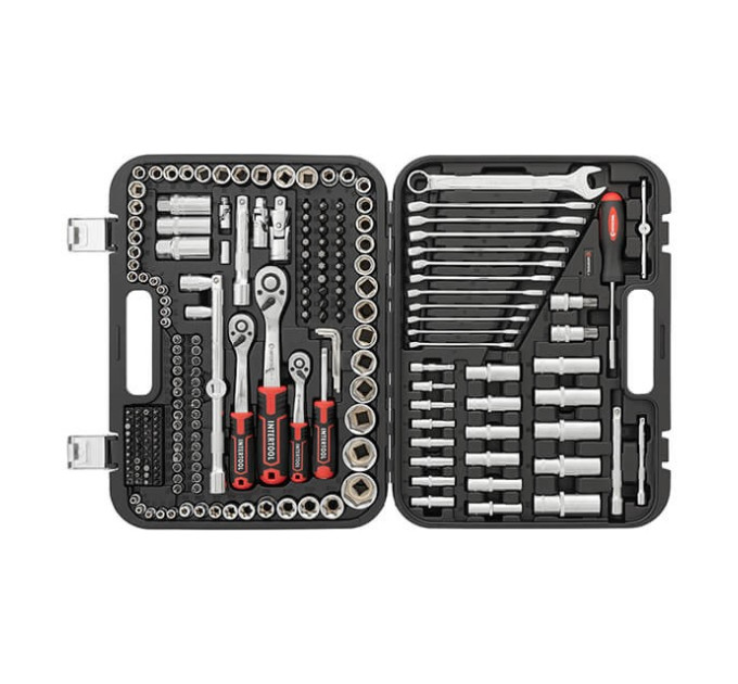 Набір інструментів 219 од., STORM, 1/2", 3/8", 1/4 ", Cr-V INTERTOOL ET-8219