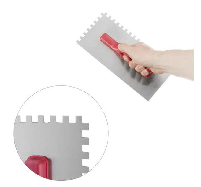 Затирка стальная оцинкованная 280*130 мм, 8*8 мм INTERTOOL KT-0006