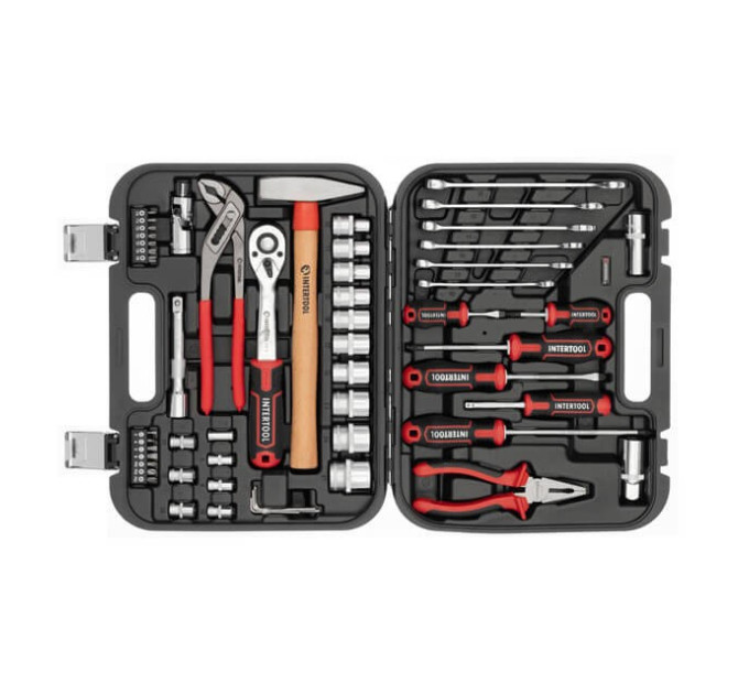 Набор инструментов 56 ед., STORM, 1/2", 1/4", Cr-V INTERTOOL ET-8056