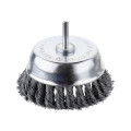 Щітка чашкова 100 мм для дриля, 1/4" (пучки крученого дроту) INTERTOOL BT-3100