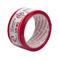 Скотч червоний 50 м, 48 мм, 44 мкм INTERTOOL KT-0915