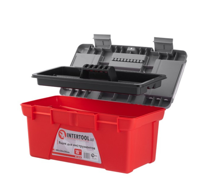Ящик для инструмента 18" 480*250*230 мм INTERTOOL BX-0418