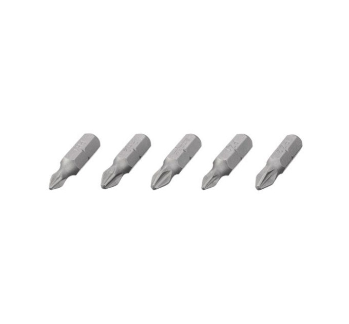 Комплект викруткових насадок PH1, PH2, PZ1, PZ2, S2, 5 од., STORM INTERTOOL VT-0210