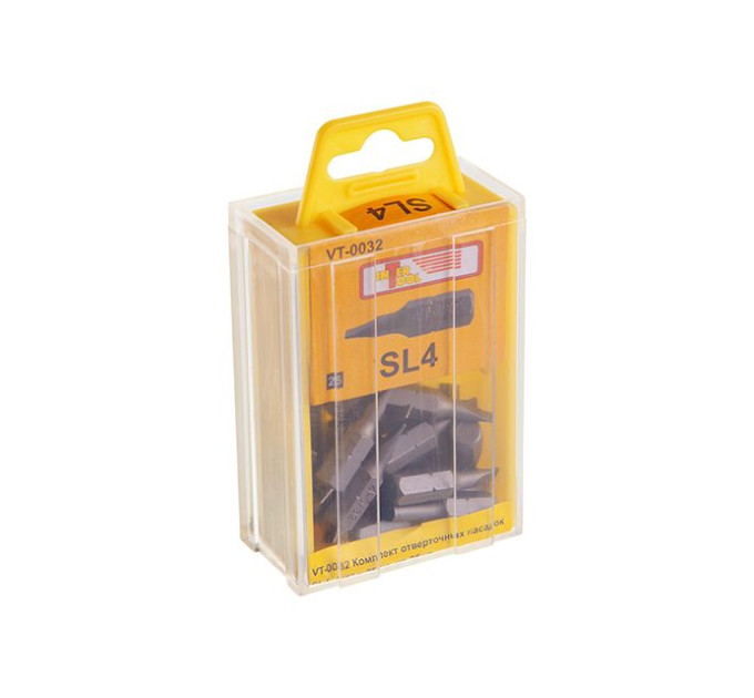 Комплек насадок SL4*25 мм, 25 од. INTERTOOL VT-0032
