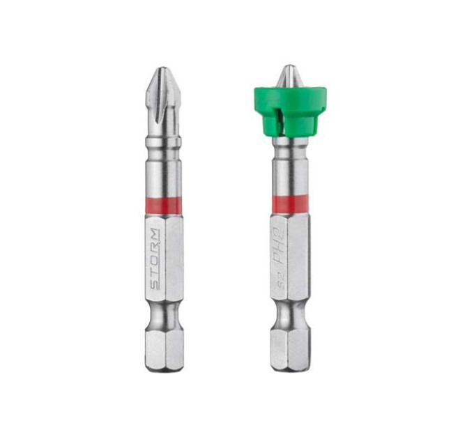 Комплект отверточных насадок PH2 с ограничителем, S2, 2 ед., STORM INTERTOOL VT-0231