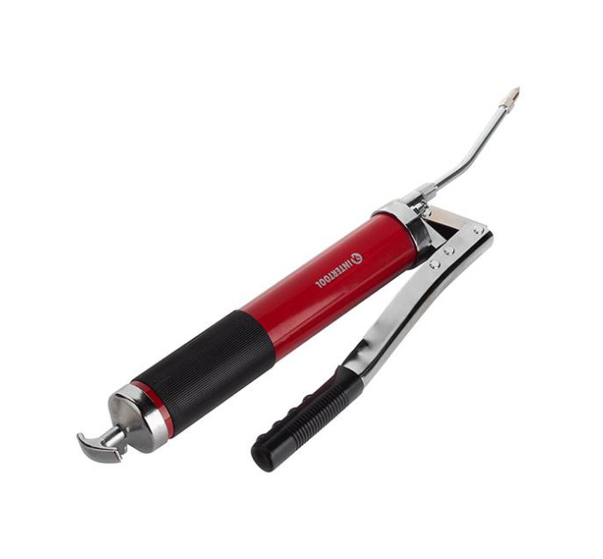 Шприц для смазки двухплунжерный 600 см³, гибкий шланг INTERTOOL HT-0060